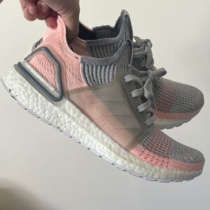 Adidas Women's Pink and Gray Sneakers